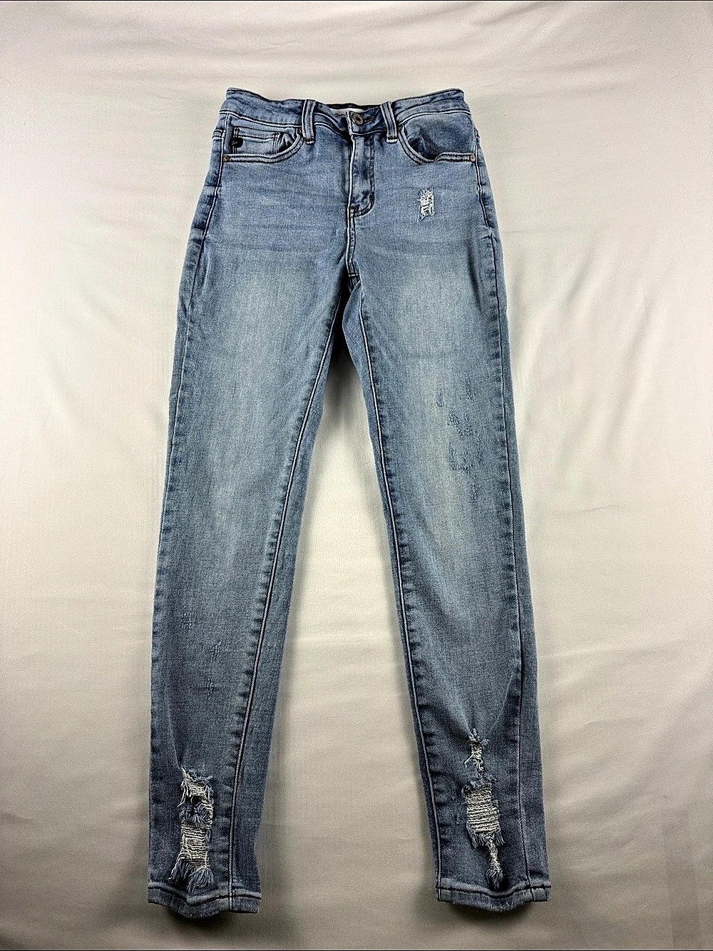 KanCan Distressed Skinny Jeans Women’s 27 Light Wash Stretch Denim